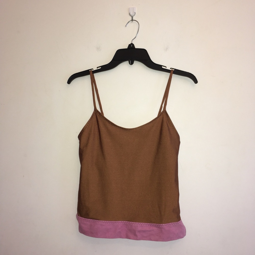 SHAN Tan & Pink Top